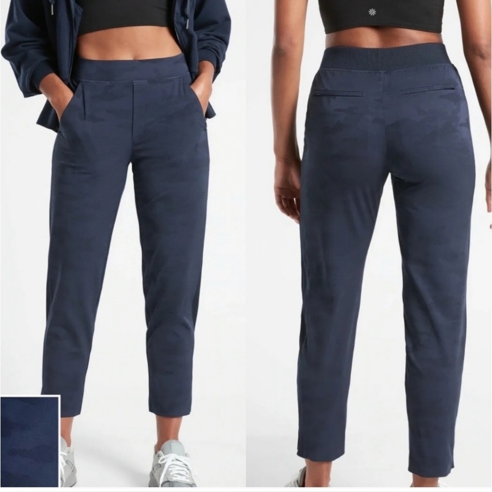 Athleta Navy Camo Brooklyn Ankle Pant - Picture 1 of 16